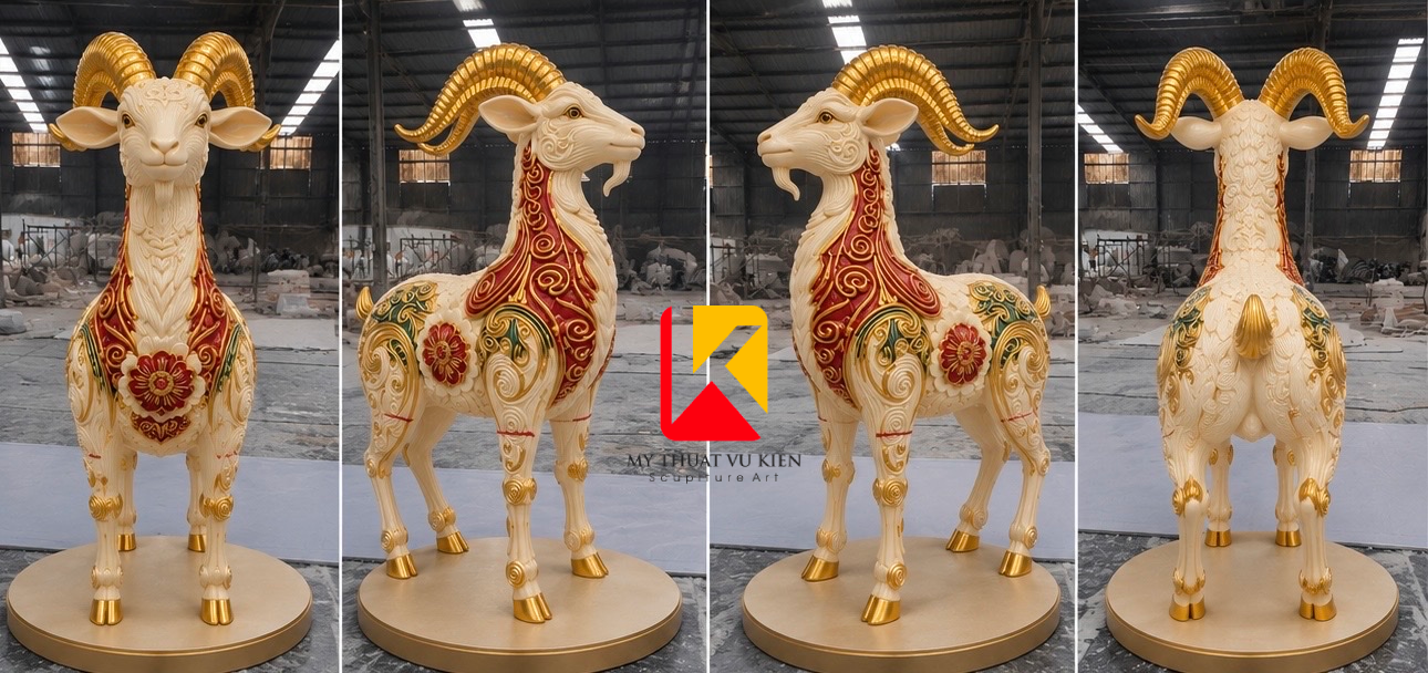 mô hình linh vật dê